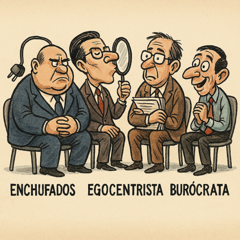 Enchufados, egocentristas, burócratas y jalabolas